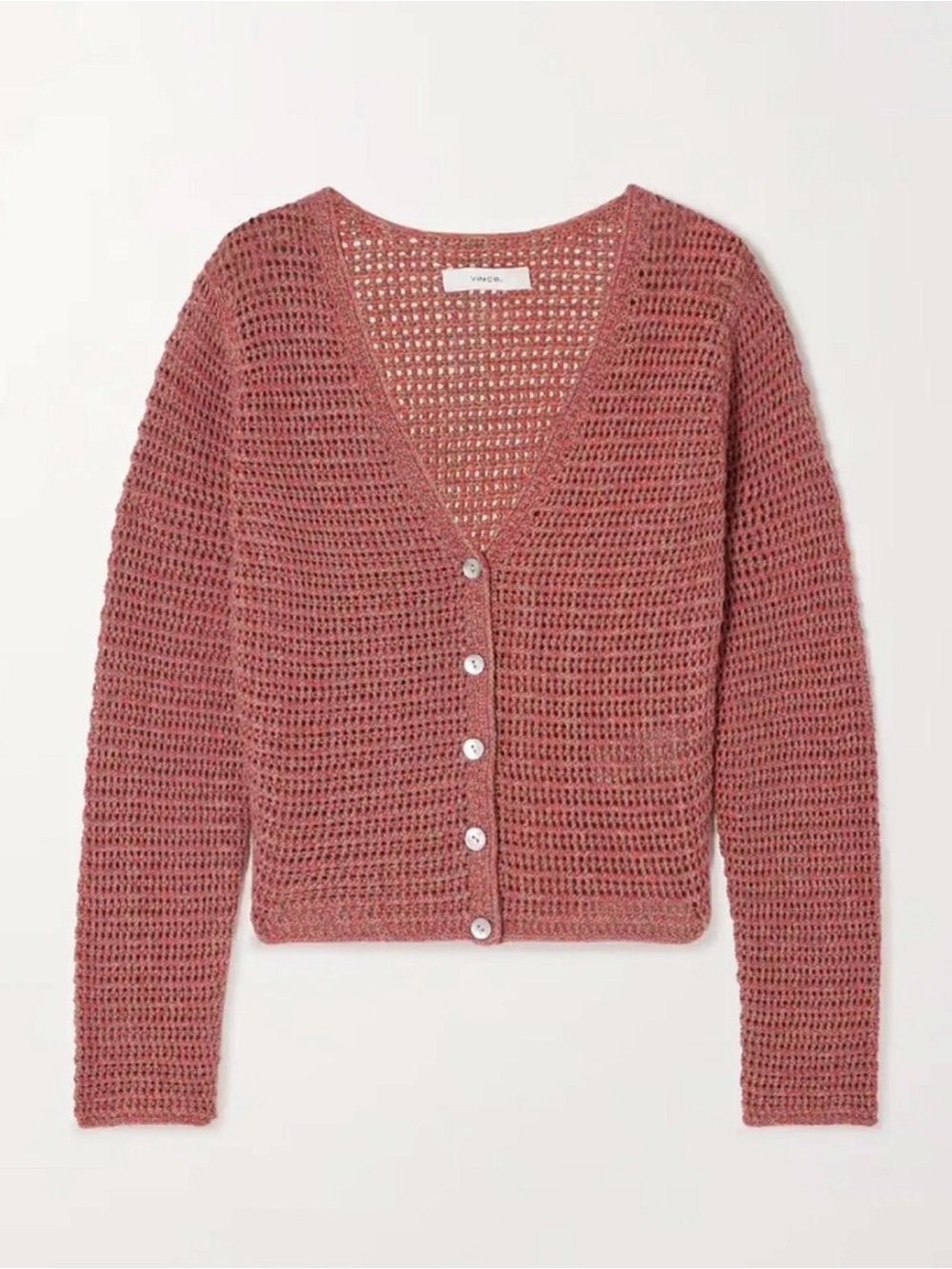 VINCE. Marled Crochet Cardigan